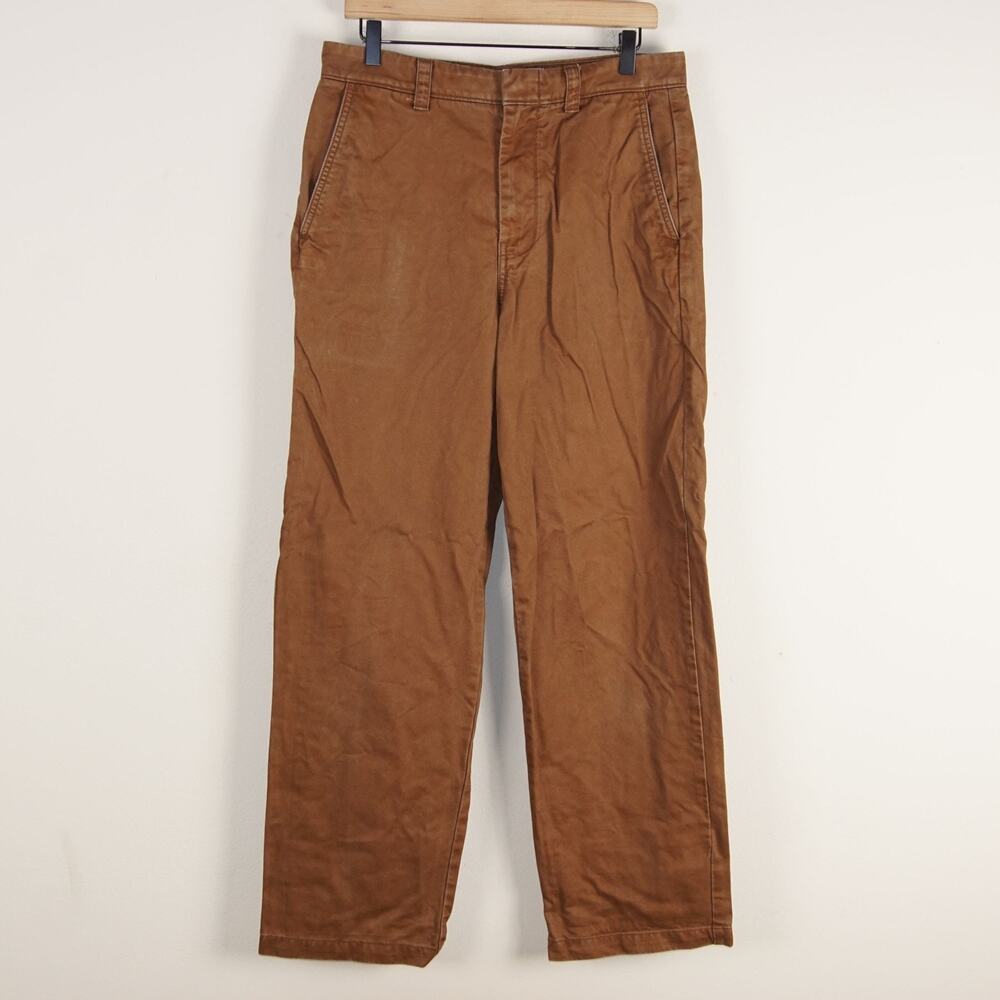 Madewell Oversized Chino Straight Leg Welt Pockets Cotton Pants Mens Sz 30